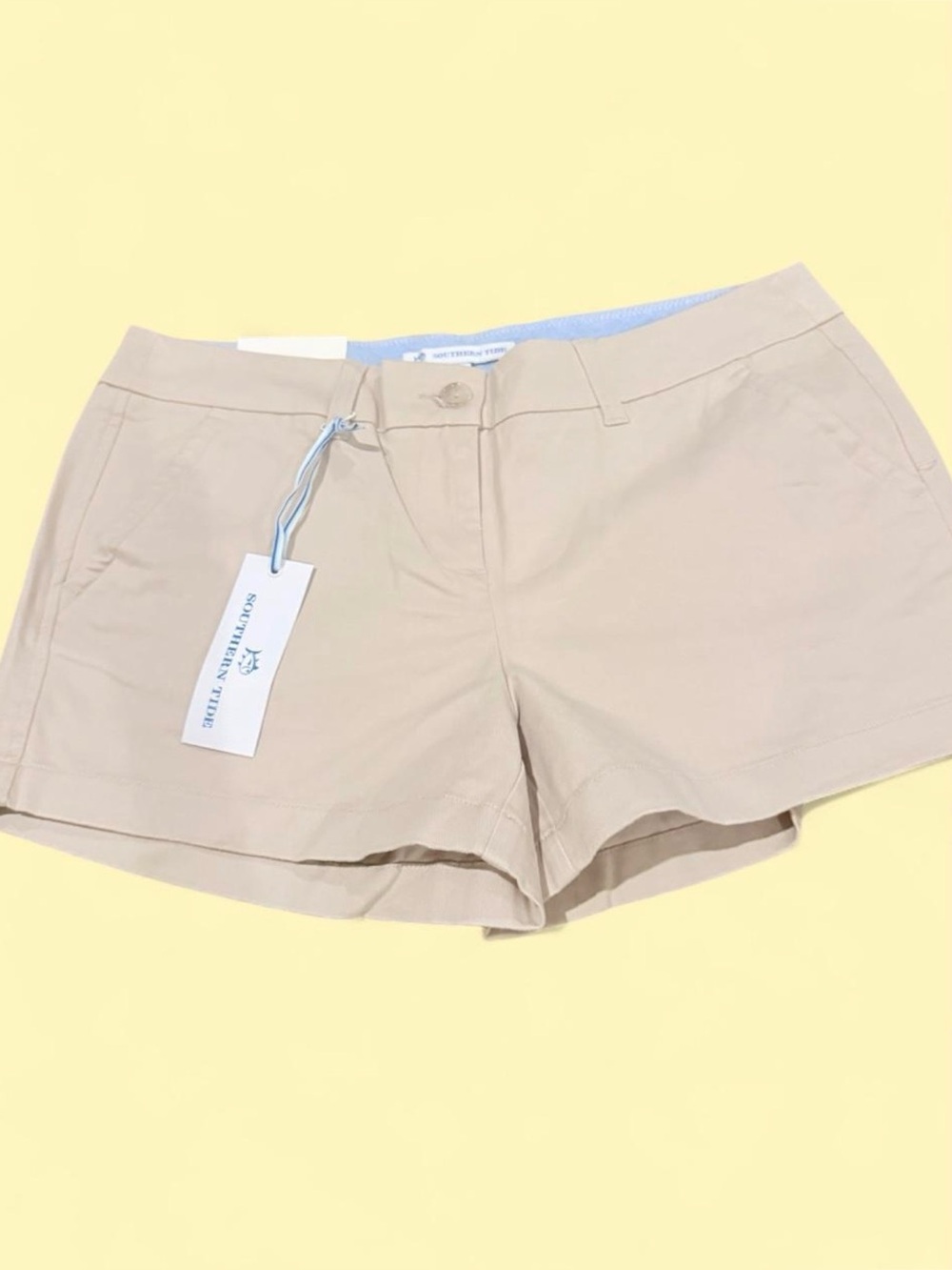 Southern Tide Women’s Khaki Cotton Blend Shorts